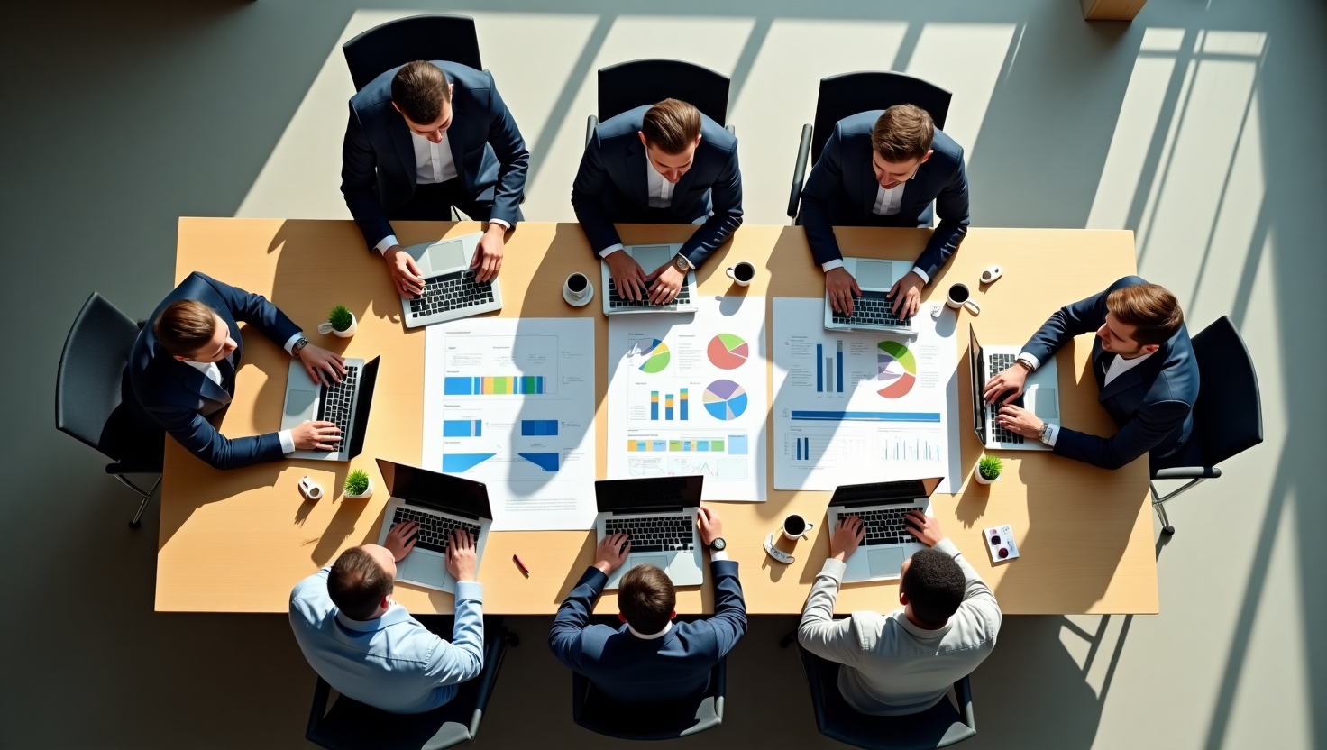 Equipa profissional de auditoria financeira